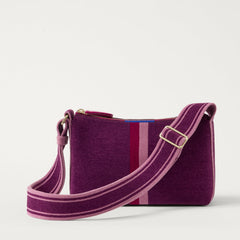 PDP | The Casual Crossbody in ReVelvet Orchid, shown from the front.