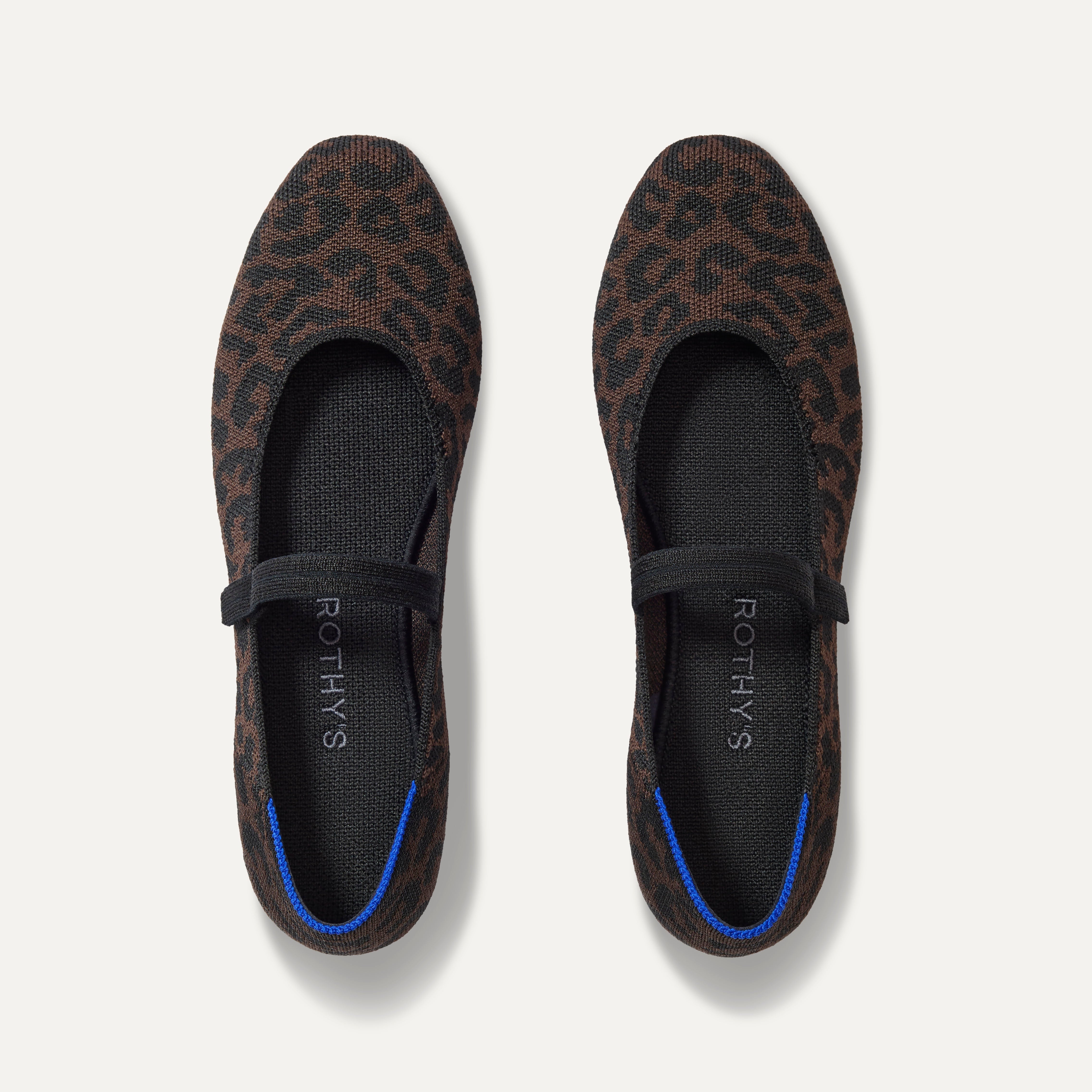 The Square Mary Jane in Classic Cheetah shown from the top. 